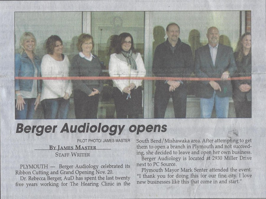 Berger Audiology Ribbon Cutting - Pilot News 11-21-15